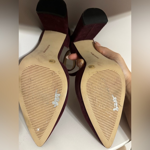NWOT Alex Marie burgundy heel with ankle strap - size 7.5 - Picture 3 of 5
